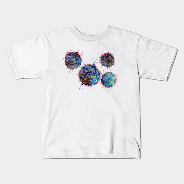 T cells Kids T-Shirt by erzebeth